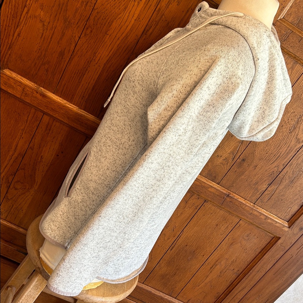 🌻Thread & Supply Light Gray Button-Up Pullover Hoodie Size XS - Picture 3 of 11